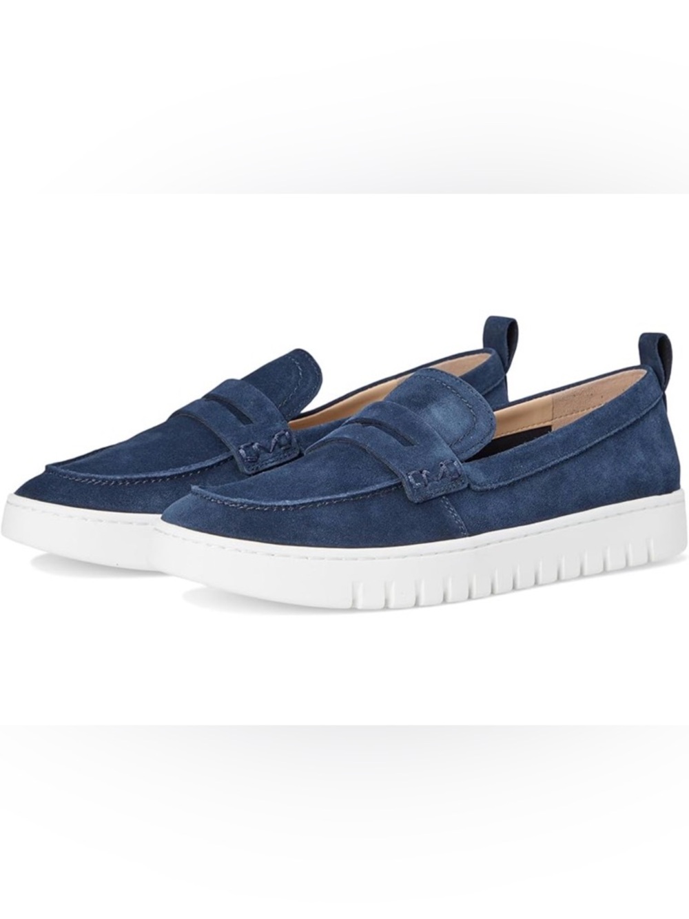 Vionic Uptown Loafer Suede Dark Denim Slip On Shoes 8